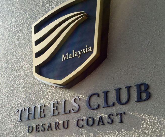 Els Club Desaru Coast Logo. Wall Signage at Area : Porte Cochere Entrance