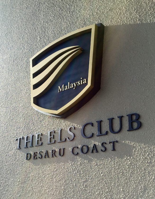 Els Club Desaru Coast Logo. Wall Signage at Area : Porte Cochere Entrance